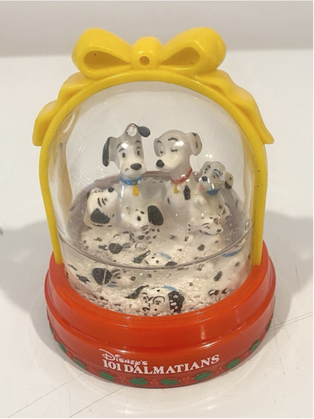 Vintage 1996 Disney 101 Dalmatians Snow Furries Snow Globe McDonalds Ornament